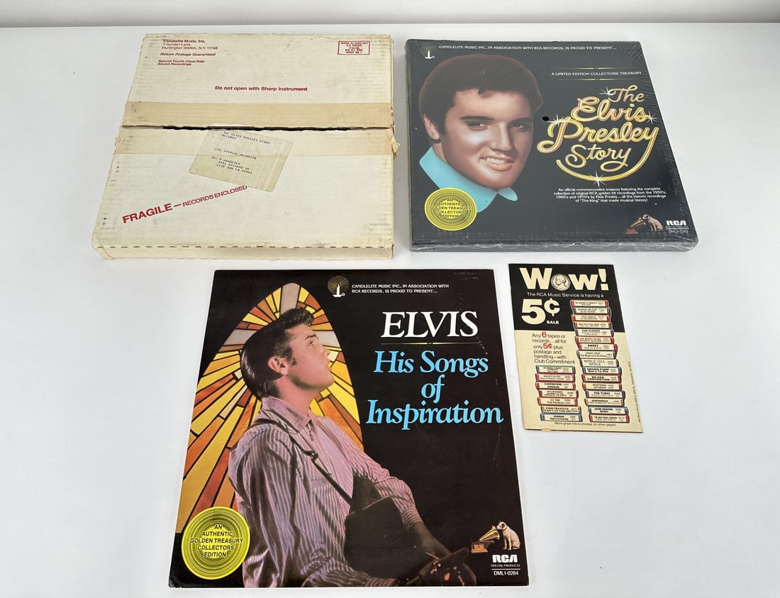 The Elvis Presley Story & His Songs Of Inspiration: The Elvis Presley Story is sealed with original mailer.