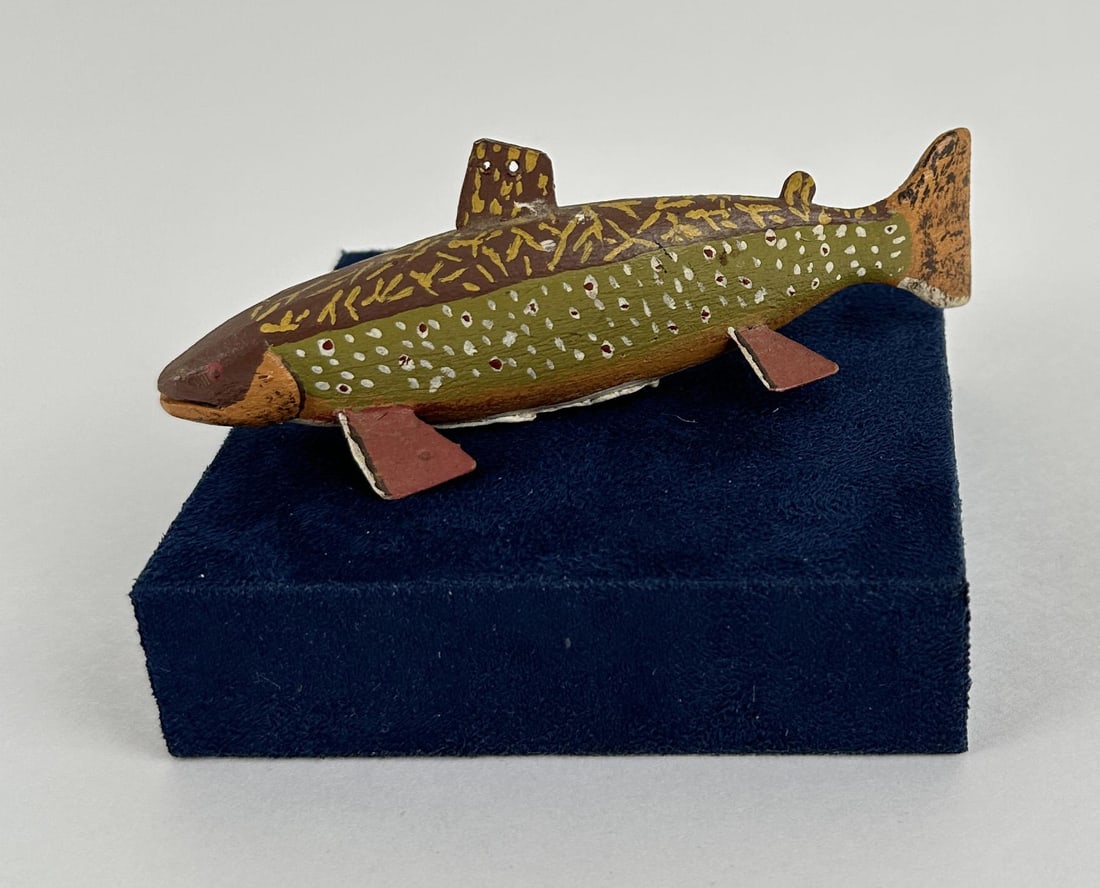 John Kalash Fish Spearing Decoy: 4 1/2" long. Gibralter Michigan.