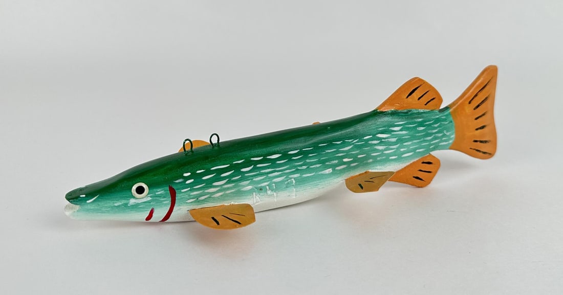 Rod Bethel Fish Spearing Decoy: Park Rapids Minnesota. 9 3/4" long.