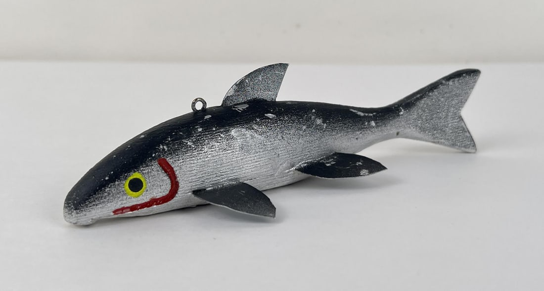 Michigan Handmade Fish Spearing Decoy: 7 1/4" long.