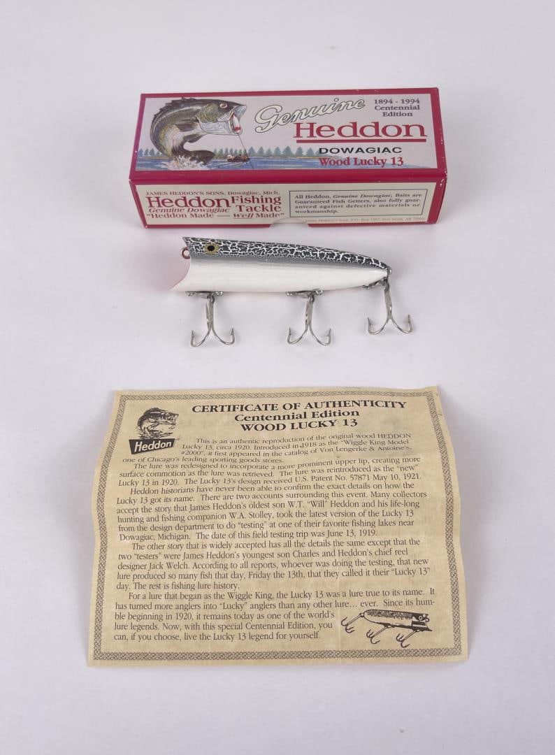 Heddon Wood Lucky 13 Fishing Lure Auction