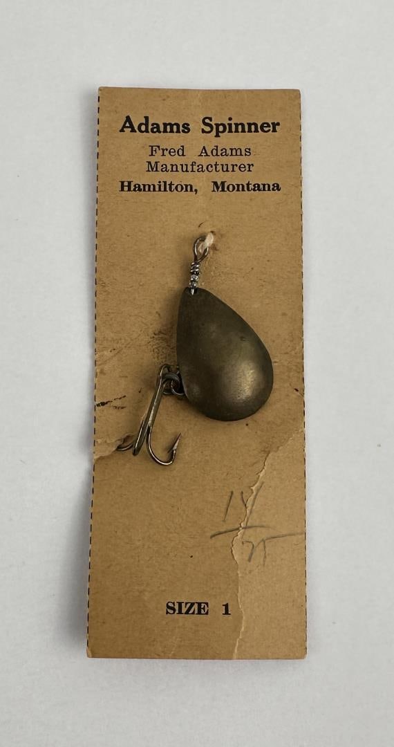 Adams Spinner Fishing Lure Hamilton Montana: New on original card. Rare.