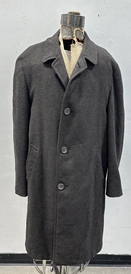 Hart Schaffner & Marx Wool Trench Coat Jacket: 41" long, 20" armpit to armpit.