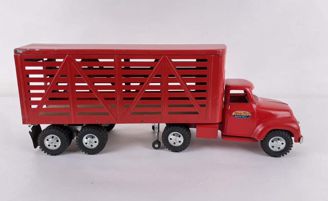 Tonka Livestock Van Semi Truck: Nice original condition.