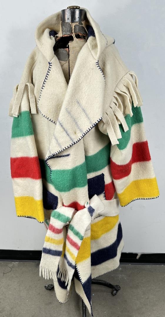 Hudsons Bay Wool Blanket Capote Coat Auction
