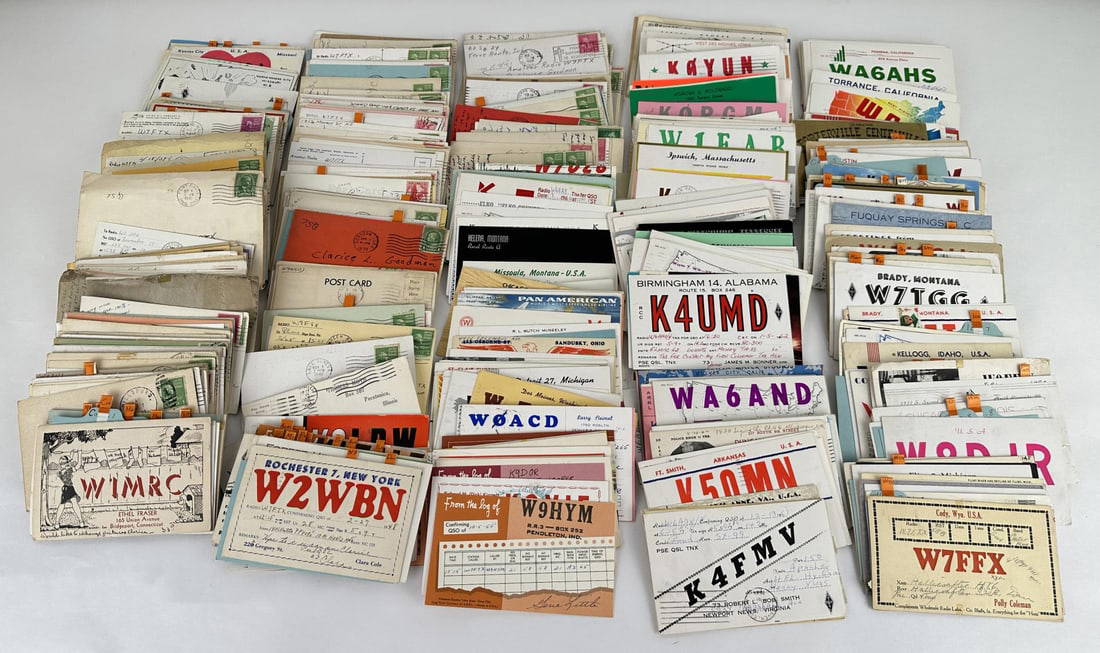 Large Collection Ham Radio Qsl Cards Auction
