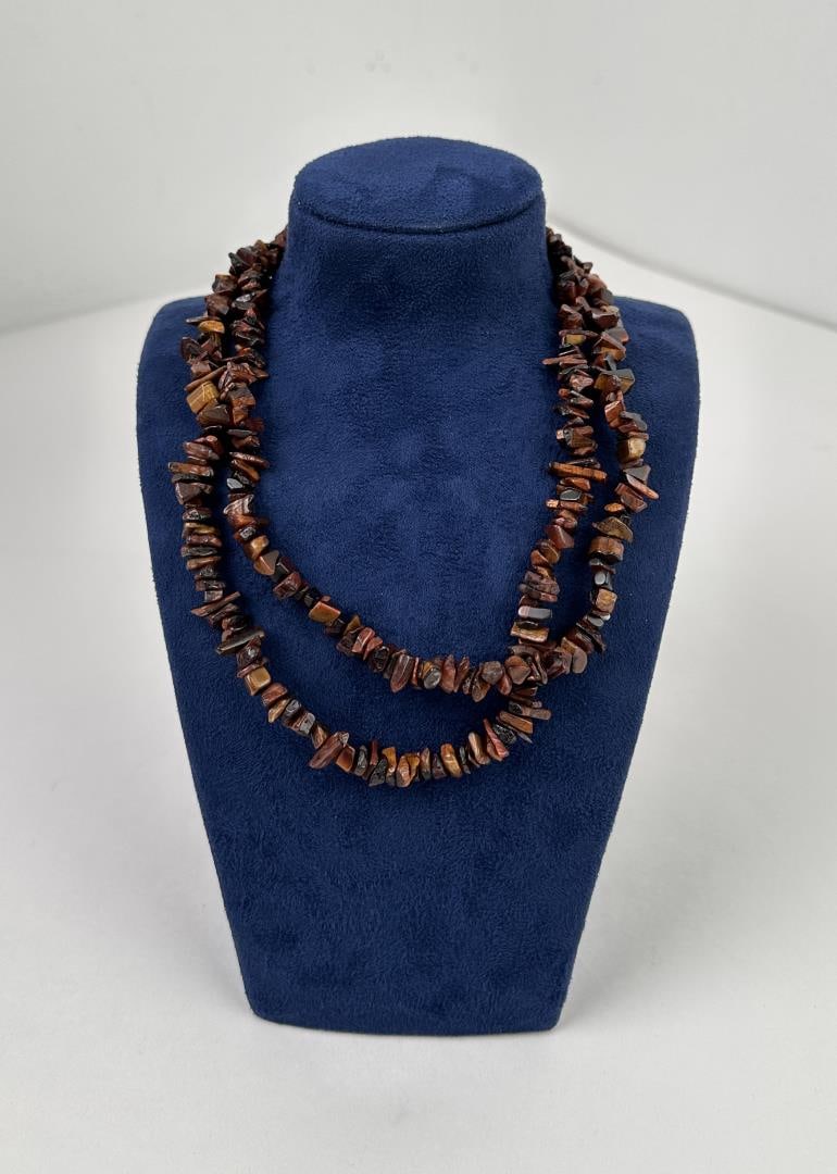Native American Tiger's Eye Bead Strand Necklace (1 of 3)