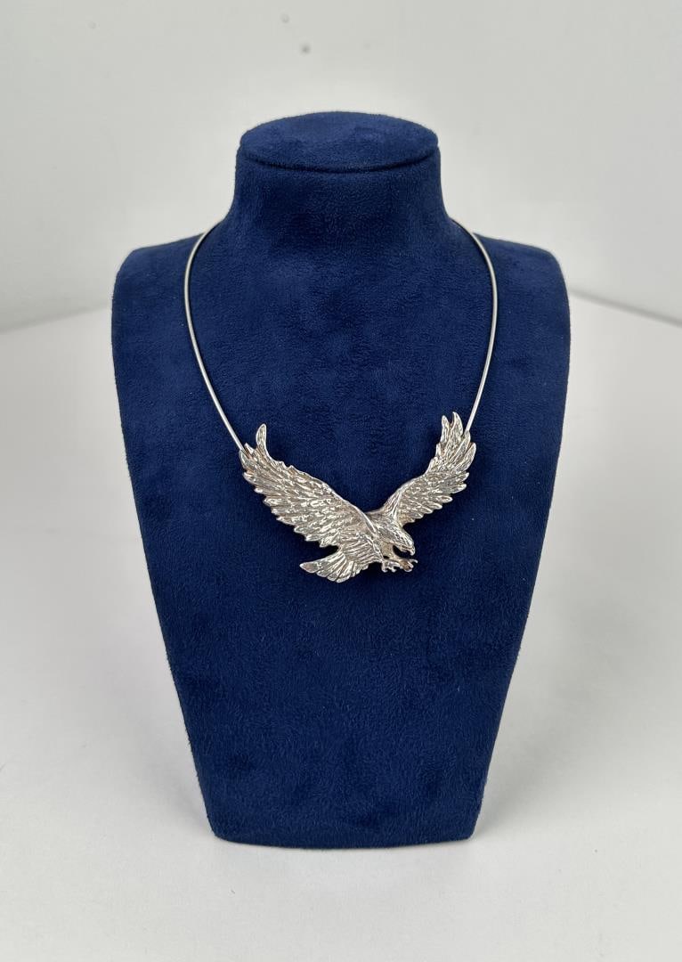 Native American Sterling Silver Eagle Necklace (1 of 7)