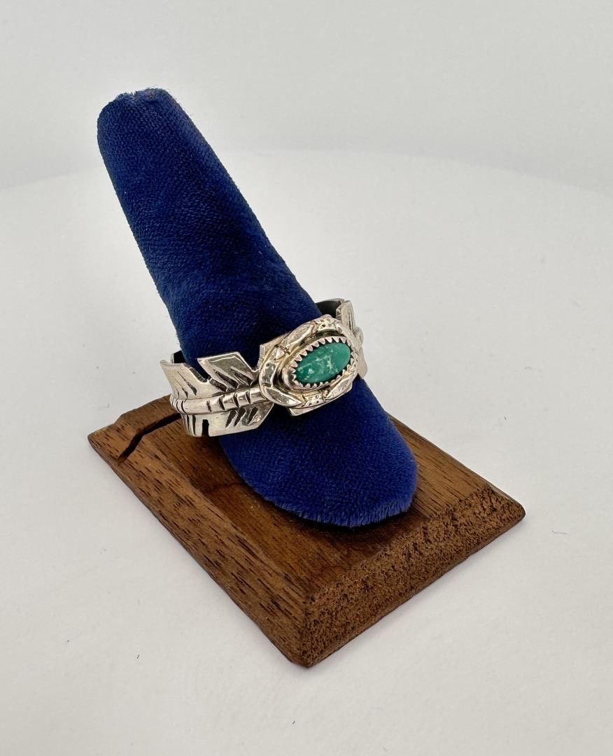 Wes Willie Navajo Sterling Silver Turquoise Ring (1 of 5)