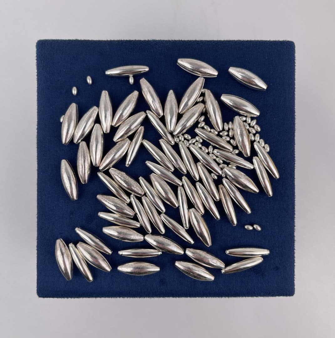 Navajo Sterling Silver Bench Beads: 45 grams.