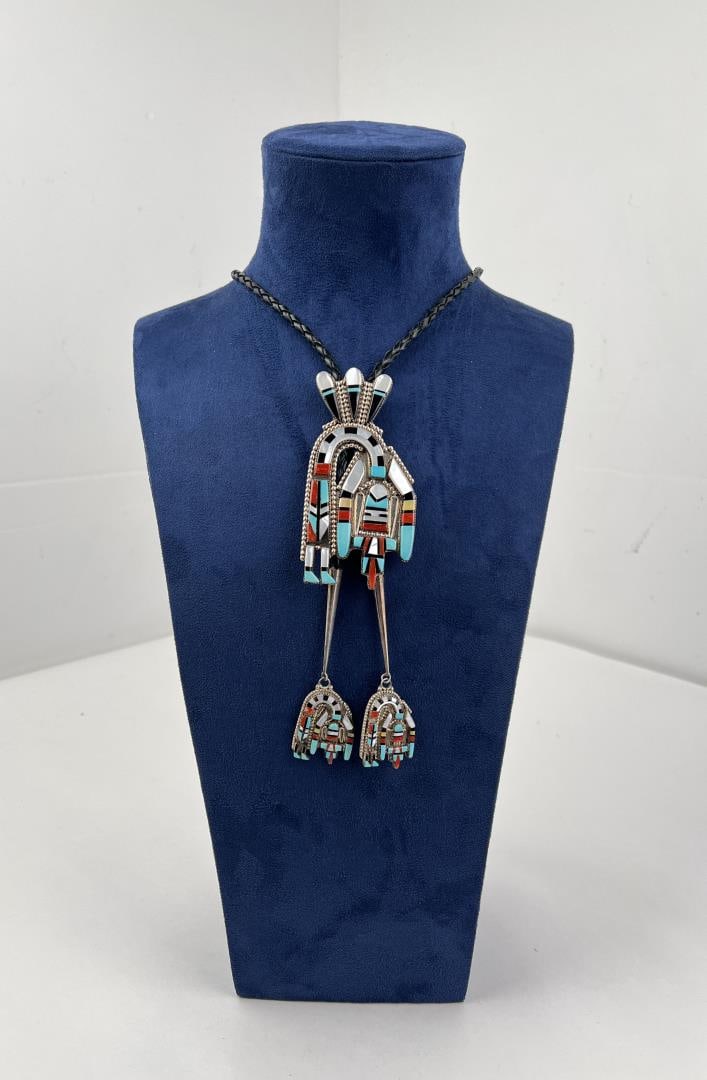 Herbert & Esther Cellicion Zuni Sterling Bolo Tie (1 of 4)