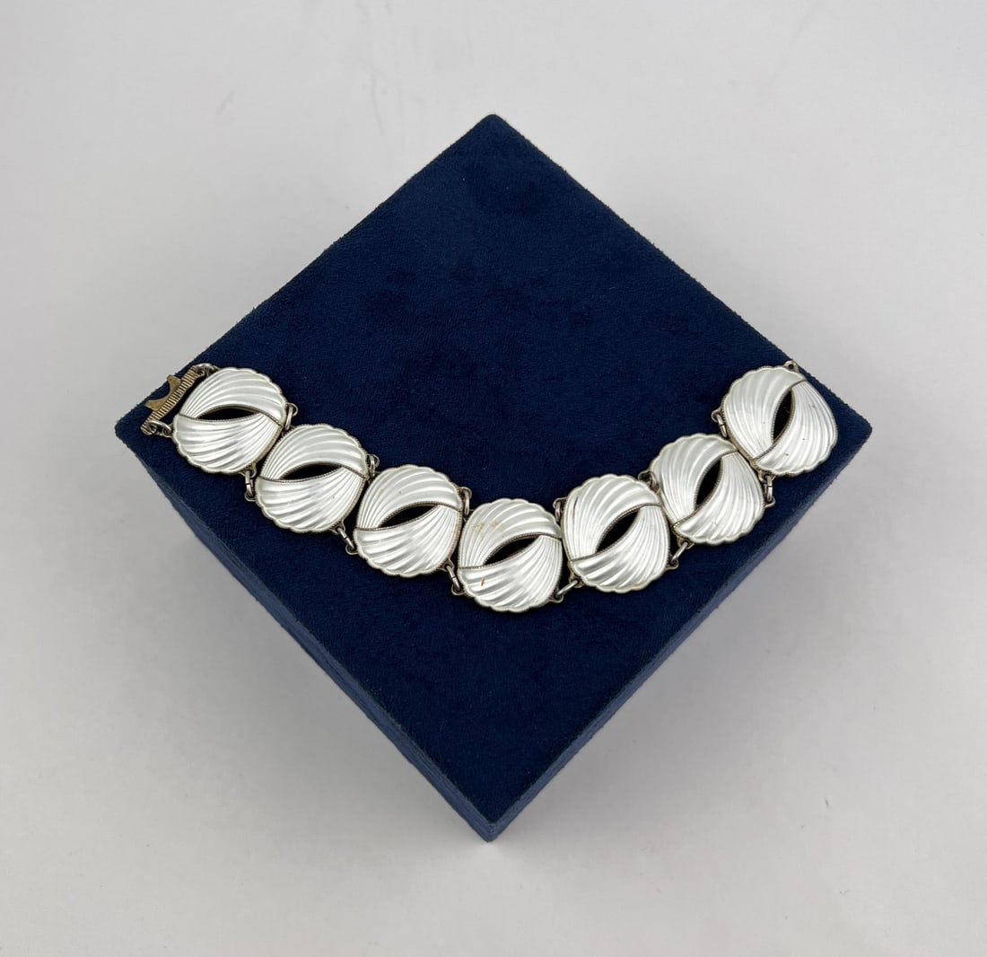 Enamel Sterling Silver Linked Bracelet (1 of 4)