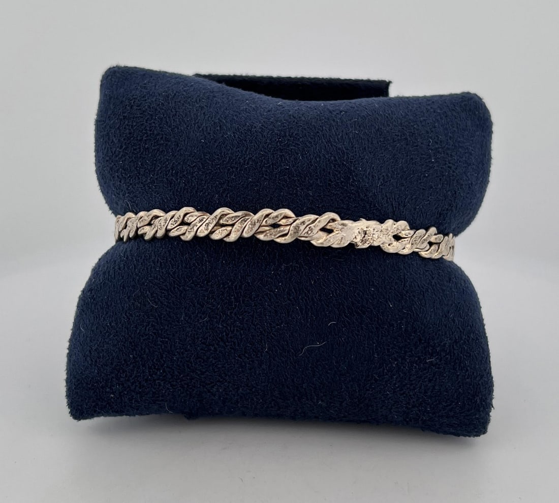 Custom Made Braided Sterling Silver Bracelet (1 of 3)