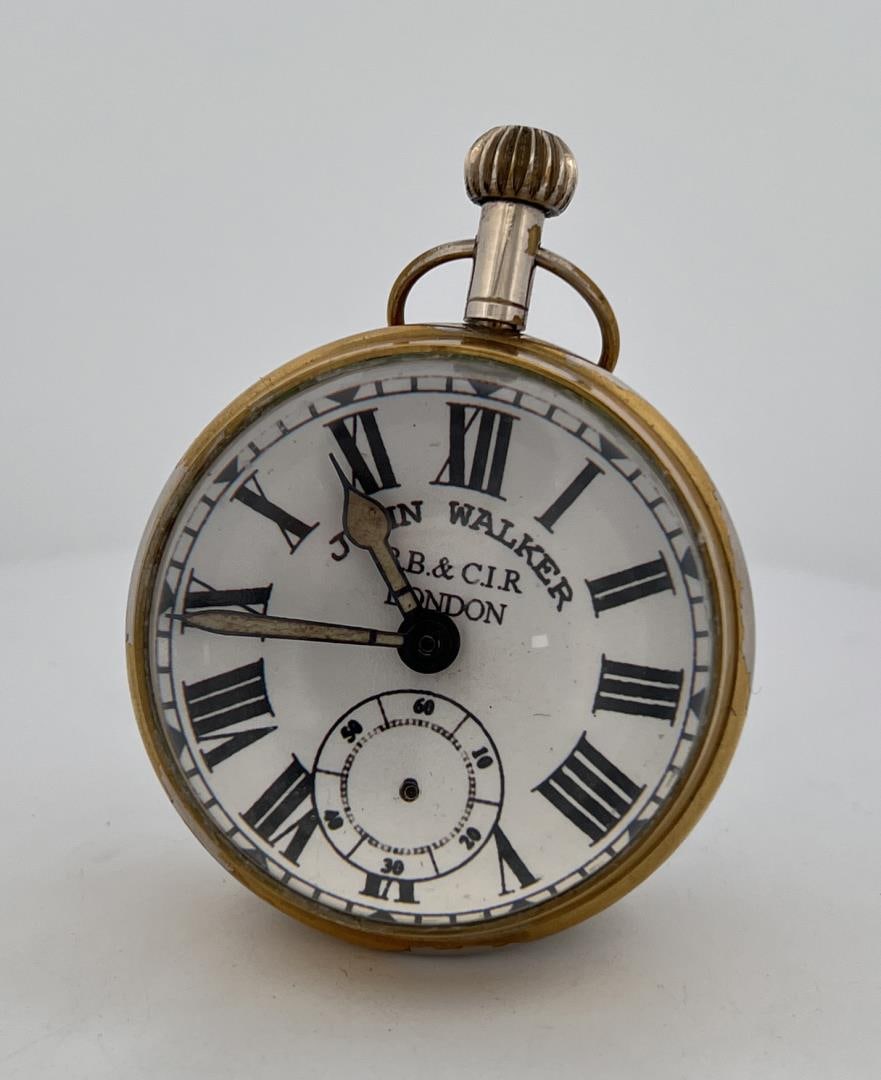 John Walker Royal Navy Pocket Watch 1942: Very unusual. Second hand missing.