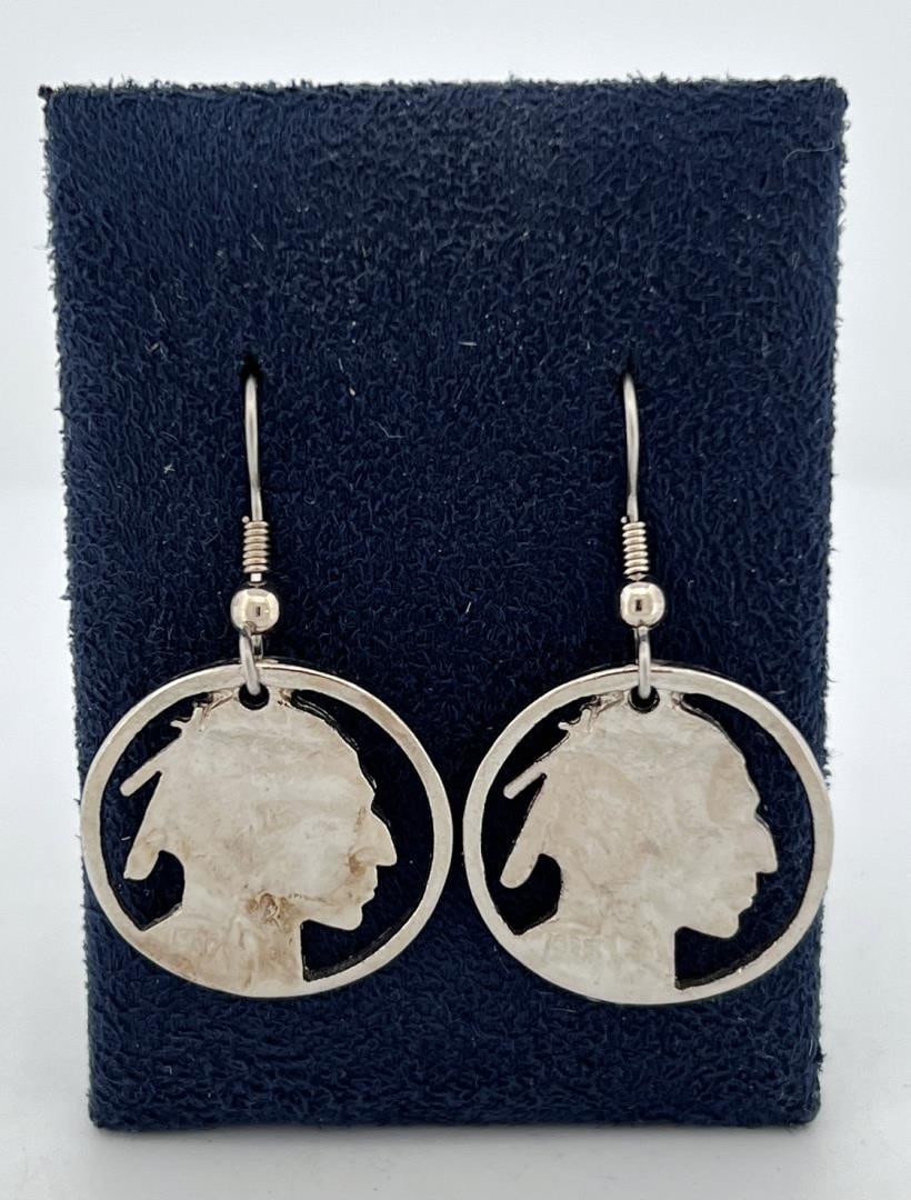 Buffalo Nickle Earrings: Handmade