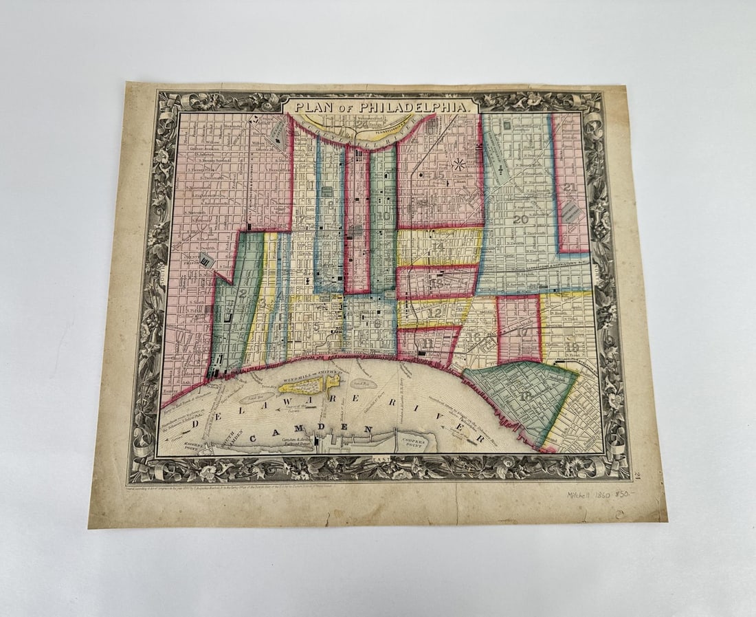 Samuel Augustus Mitchell City of Philadelphia Map (1 of 6)