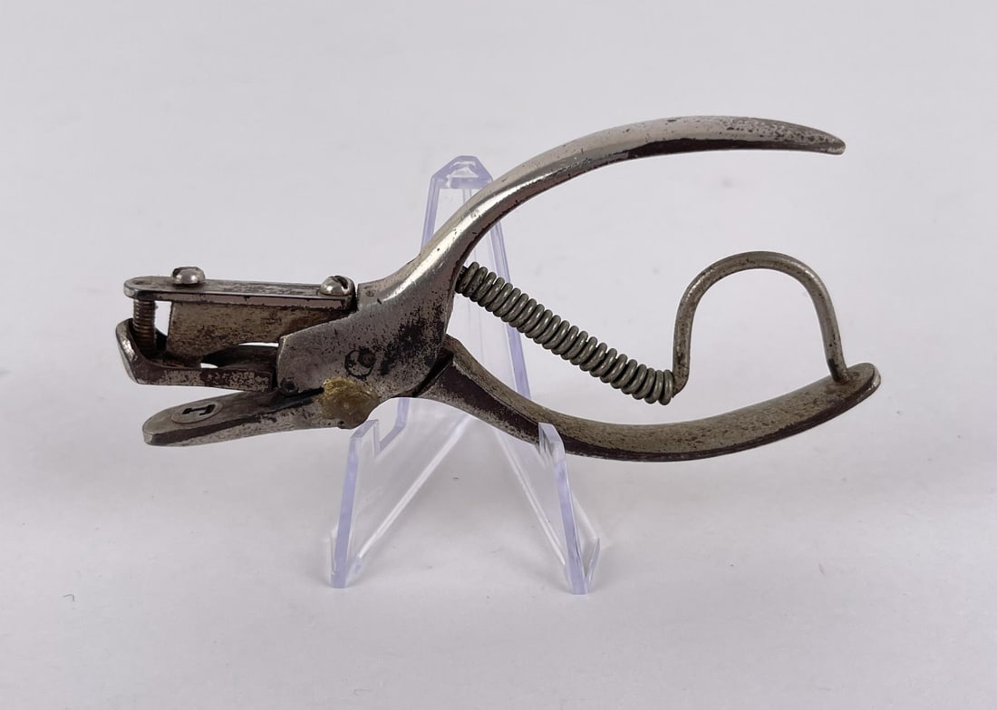 Antique Railroad Conductors Ticket Punch: 4 3/8" long.