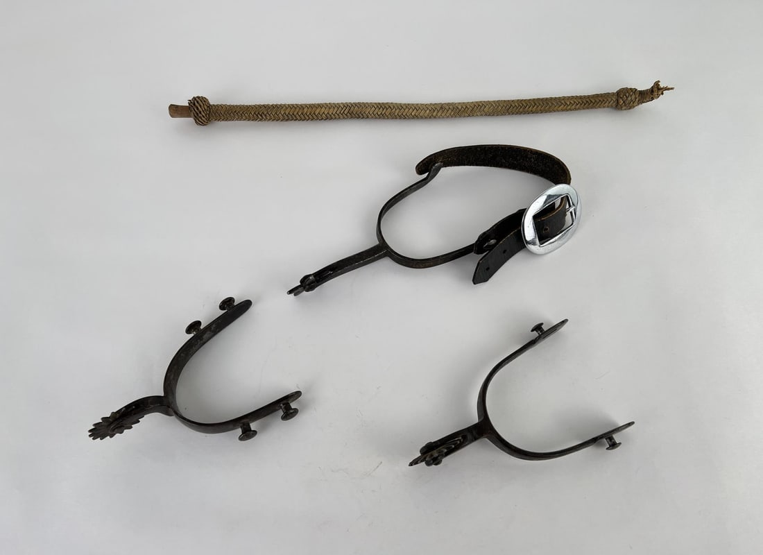 Montana Ranch Used Spurs And Horse Quirt Auction