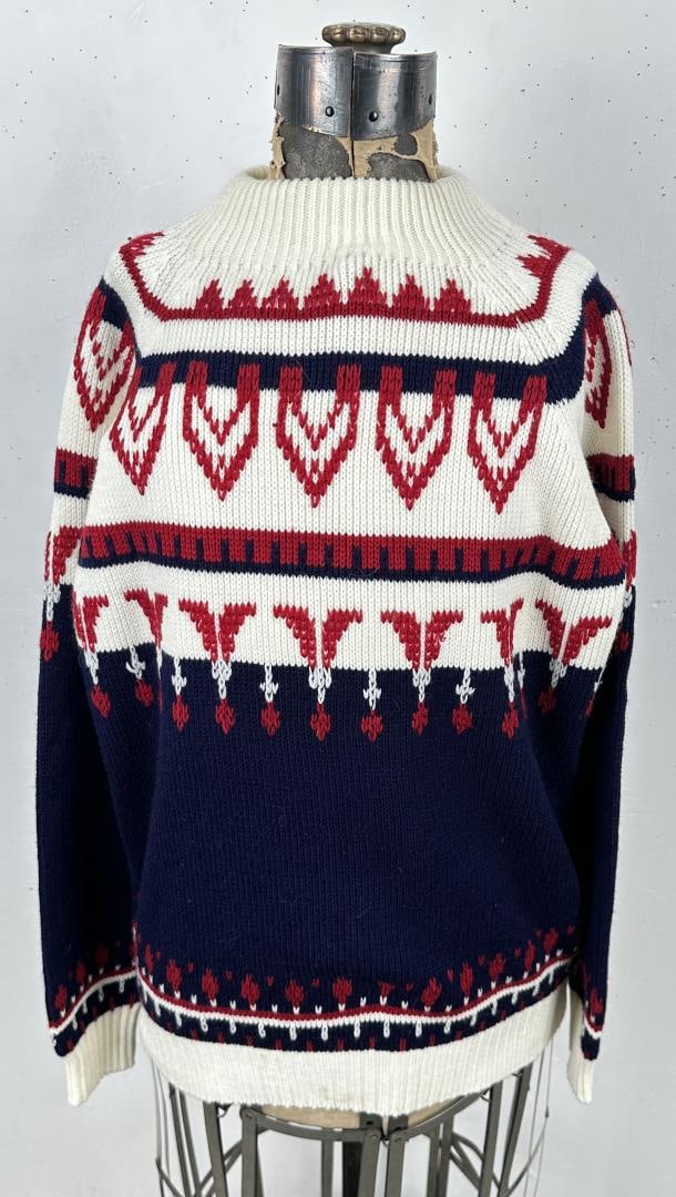 1980s Knit High Neck Sweater (1 of 4)