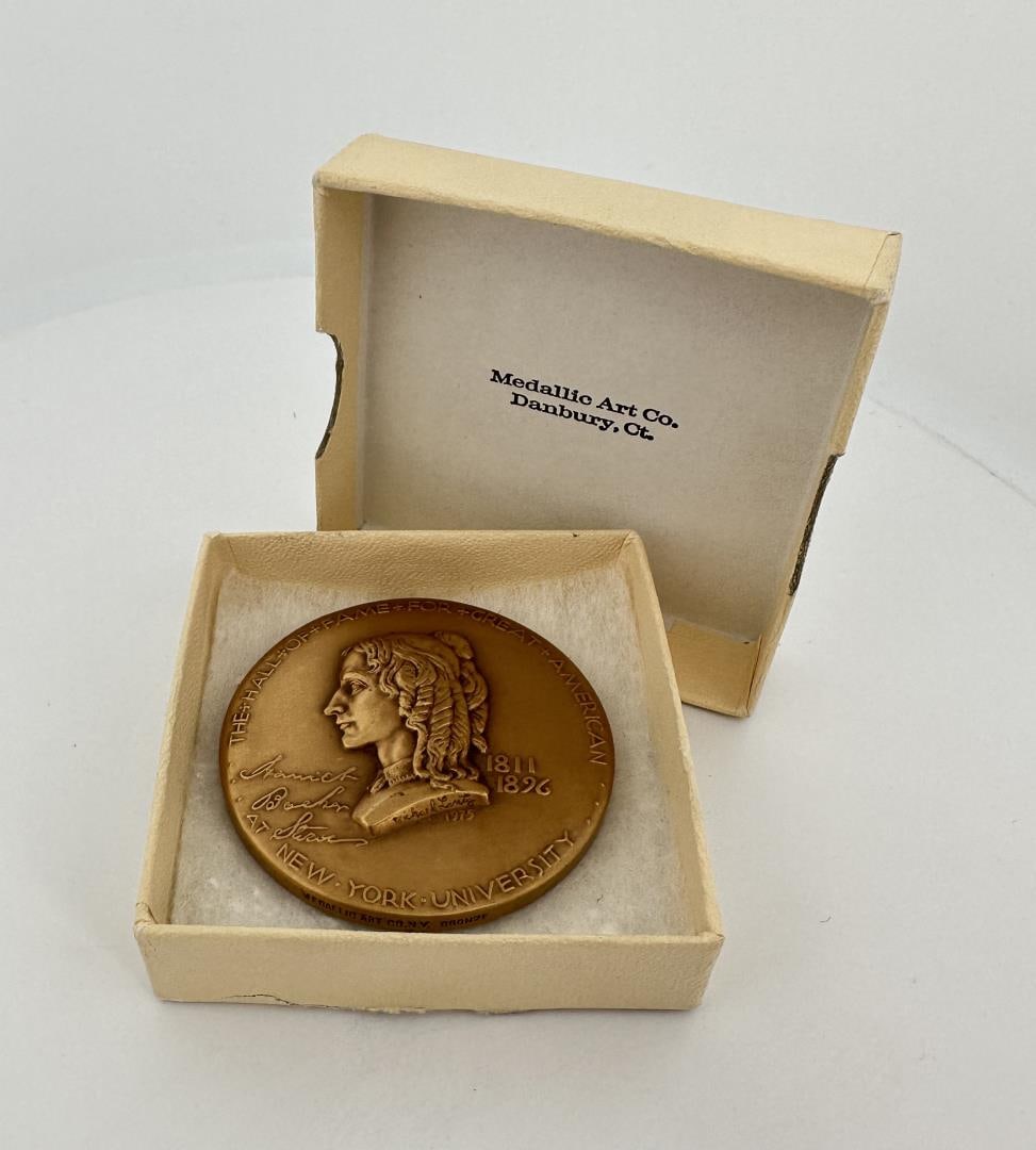 Harry Andrew Jackson H. Beecher Stowe Medal: Provenance: Harry Andrew Jackson Estate. Harry Andrew Jackson (1924 - 2011) was active/lived in Wyoming, Illinois. Harry Jackson is known for Sculpture-western figure, horses. Born with the name Harry