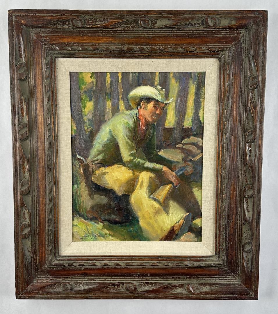 Julian Robles Oil on Board Painting (1 of 5)