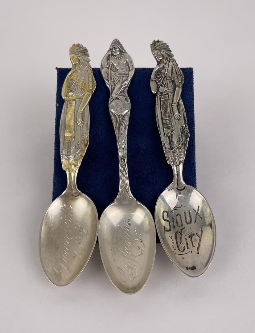 Group Sterling Silver Spoons w/ Native Americans (1 of 5)