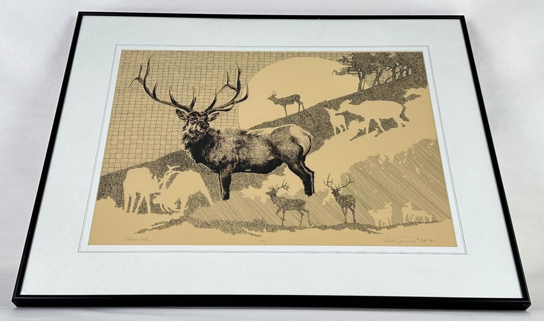 Looking Back Elk Print Montana (1 of 7)