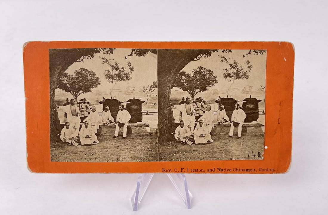 C.f. Preston And Native Chinamen Stereoview Auction