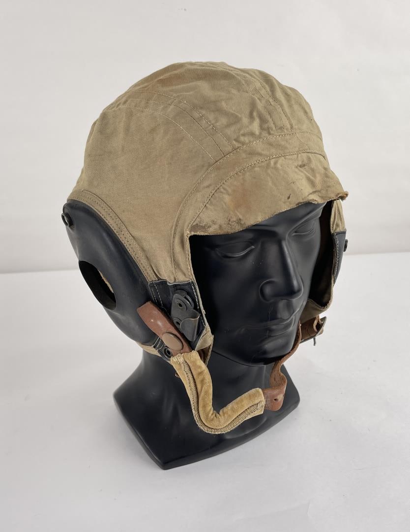 WW2 US-AAF AN-H-15 Flight Cap: Large sized, made by Bates Shoe Company