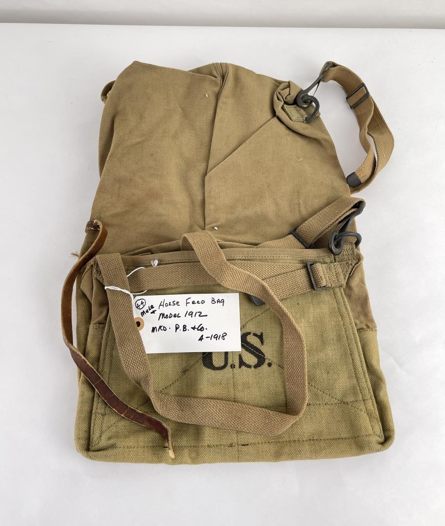 US Model 1912 Cavalry Horse Grain Feed Bag: Nice example