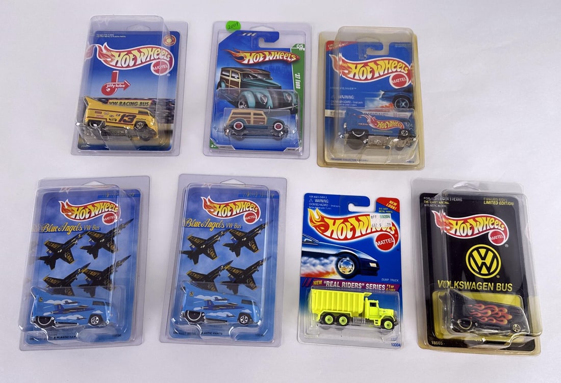 Collection of Die Cast Cars Hot Wheels: Nice grouping. Blue Angels, VW Bus, and more.