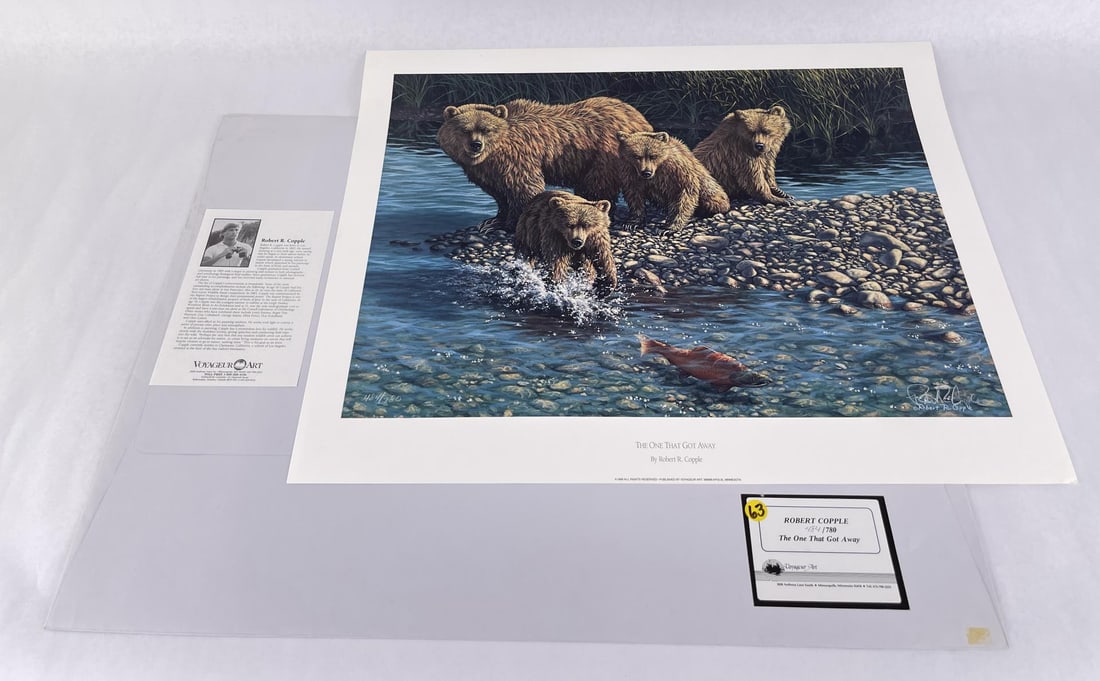 Robert Copple The One That Got Away Limited Print: Signed and numbered. Print measures 27" by 21 3/4". 484 of 780