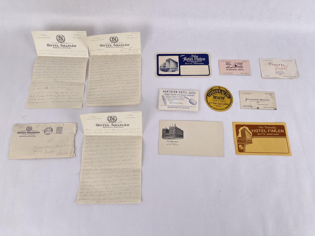 Collection of Montana Hotel Ephemera: Very nice grouping.