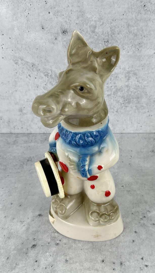 Jim Beam Political Donkey Decanter: 12 1/4" tall.