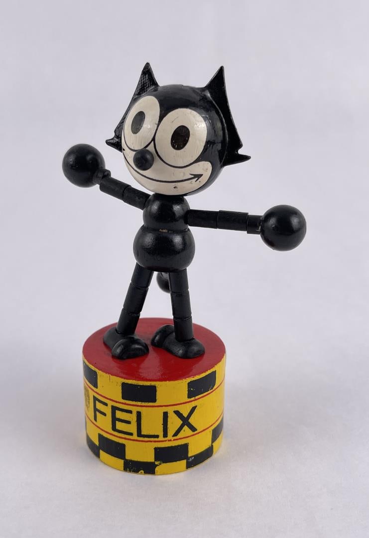 Felix the Cat Push Up Puppet Toy: 4 3/8" tall.