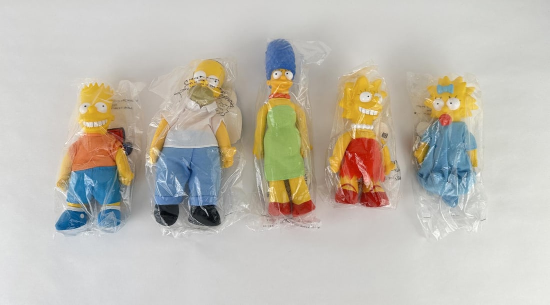 Vintage Simpsons Burger King Plush Dolls: New in Package.