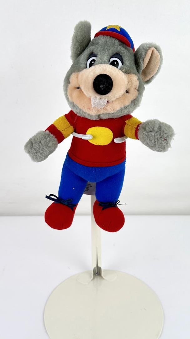 Chuck E Cheese 1996 Showbiz Pizza Plushie: 9 1/2" tall.