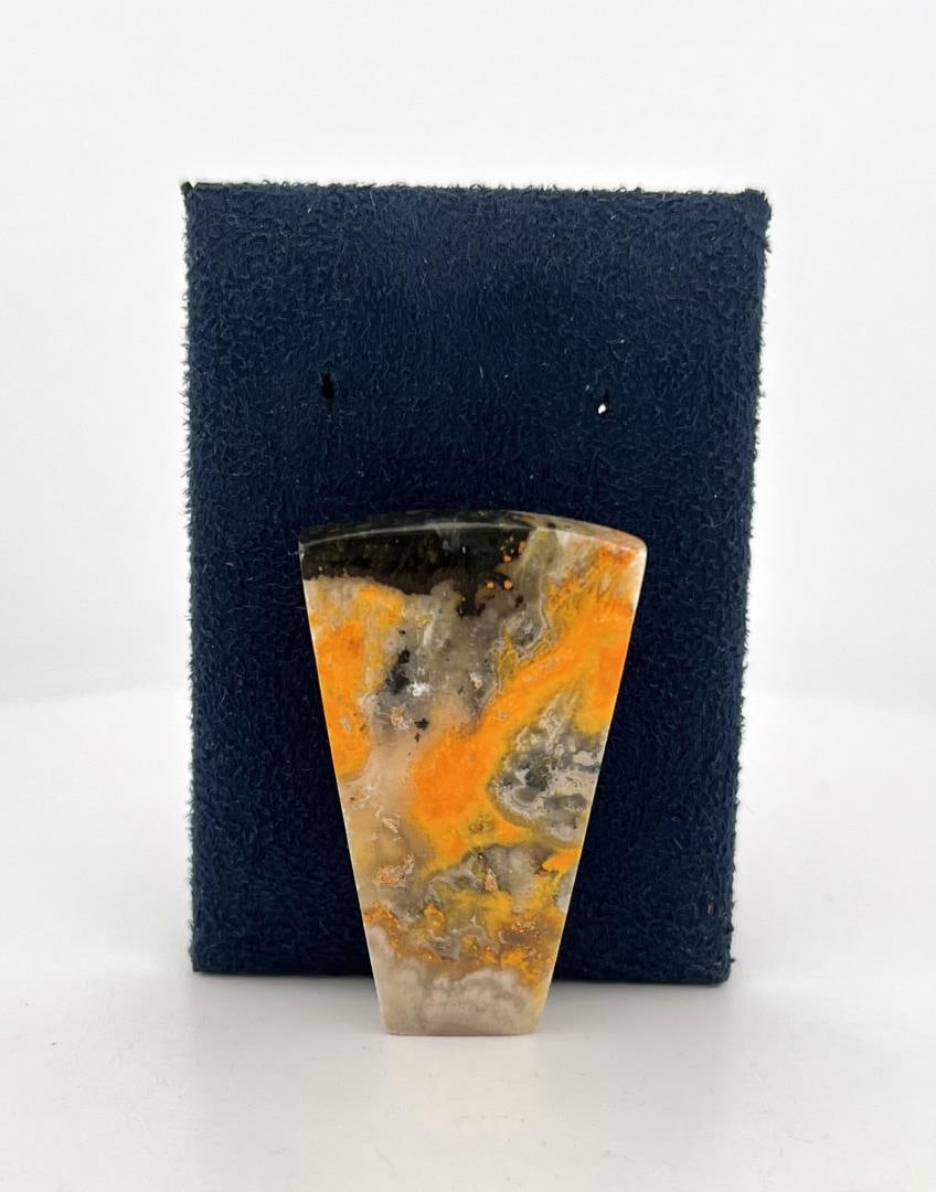 69ct Jewelry Grade Bumblebee Jasper Cabochon: 13.83 grams or 69 Carats. 1 1/2" long, 1" wide.