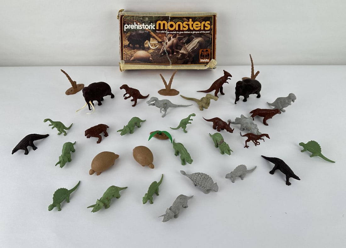 Invicta Prehistoric Monsters Dinosaur Toys: Rare with original box.