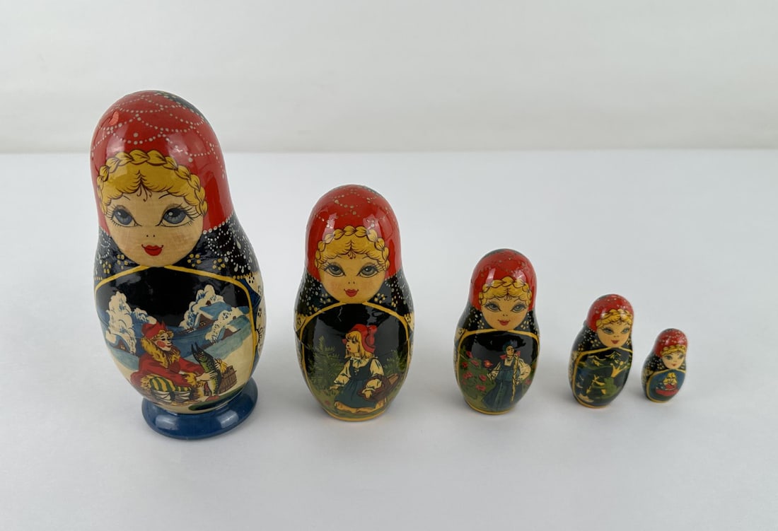 Russian Nesting Doll Set: Largest is 7 1/4" tall.