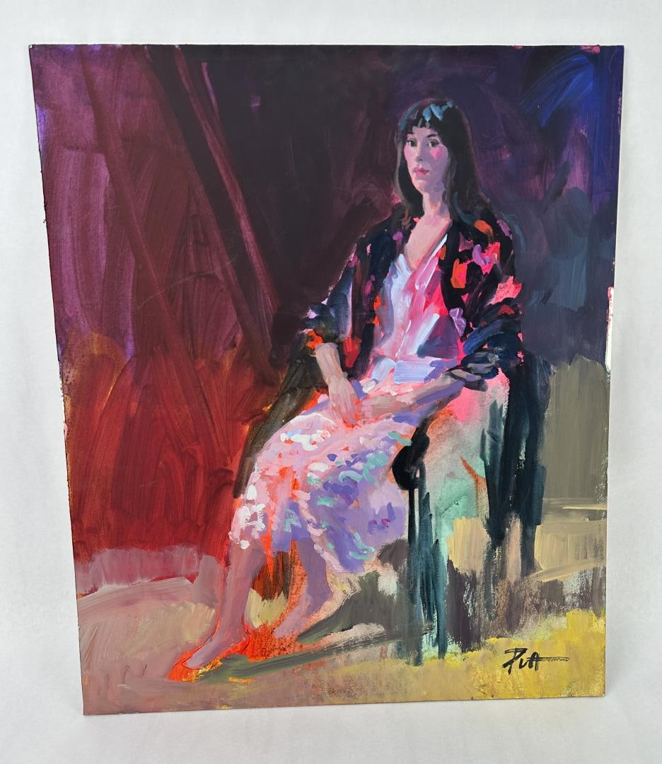 Donald Putt Putman Oil on Board Painting: Signed Putt. 20" by 24"