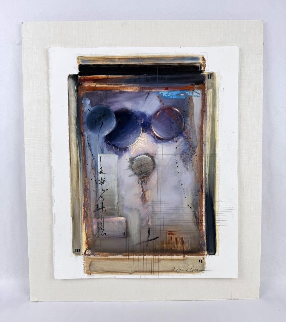 Bruce Dean Oil on Paper Painting: 26 1/2" by 31 1/2".