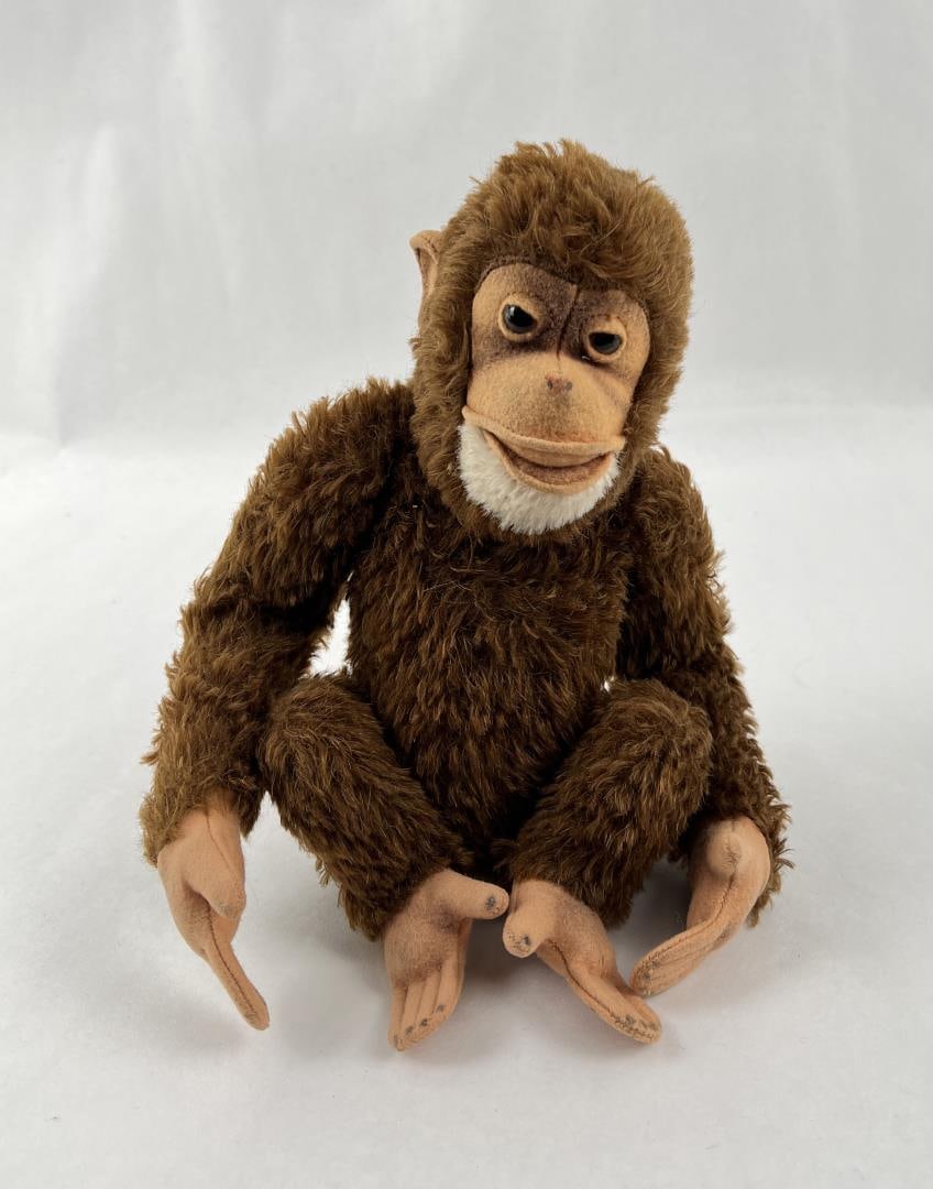 Steiff Jocko Monkey Stuffed Animal Toy: As pictured measures 9 1/2" tall.