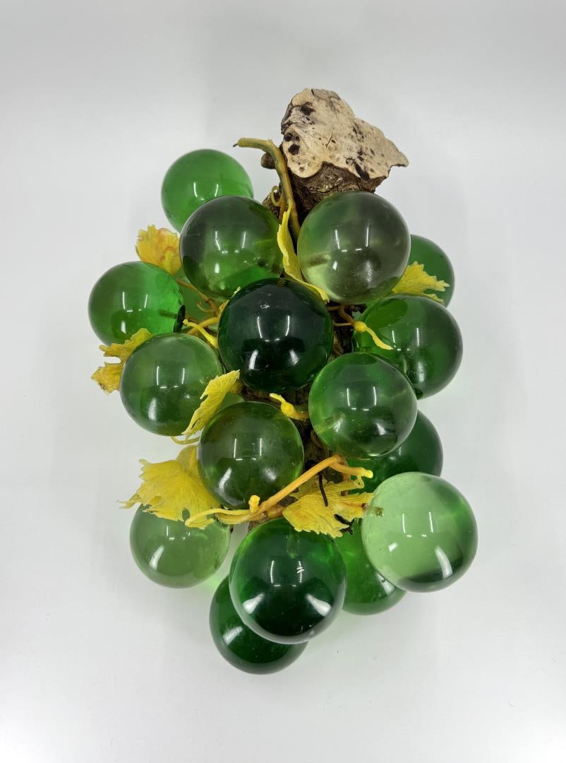 Mid Century Lucite Grapes: 9 1/2" long by 6 3/4" wide by 4"