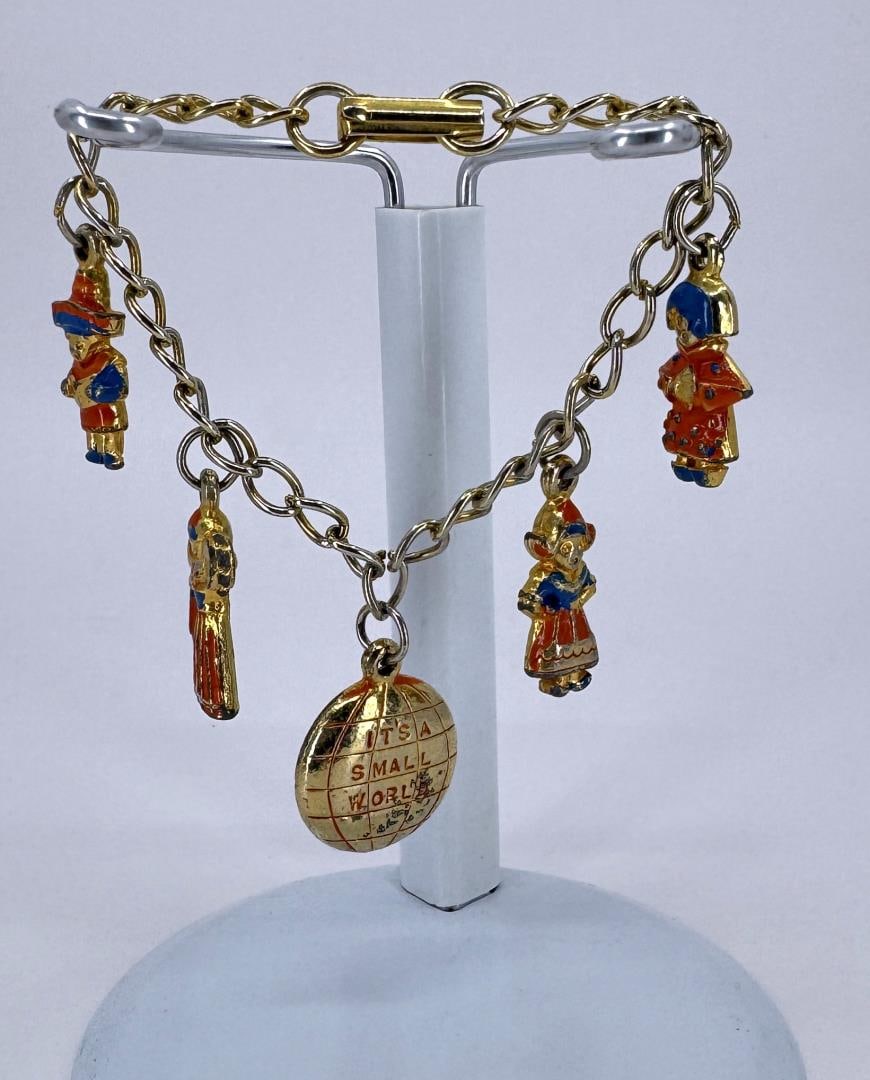Walt Disney It's A Small World Charm Bracelet: 6 1/2" long open