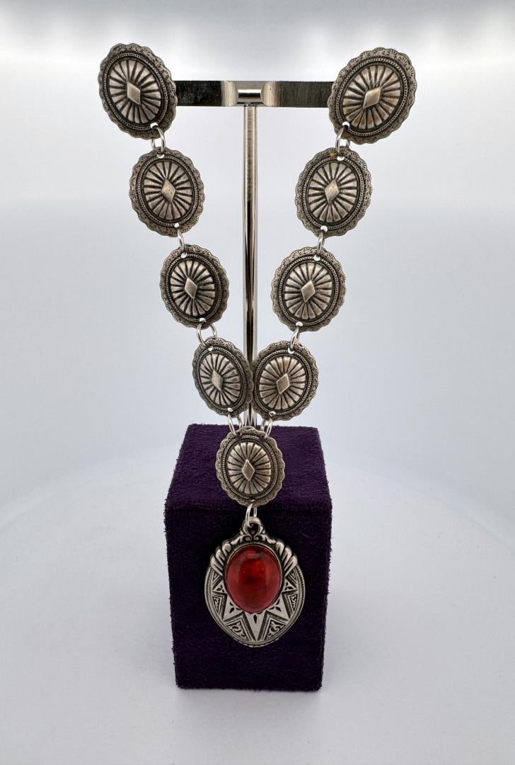 Southwest Concho Fur Clip: 5 3/4" long.