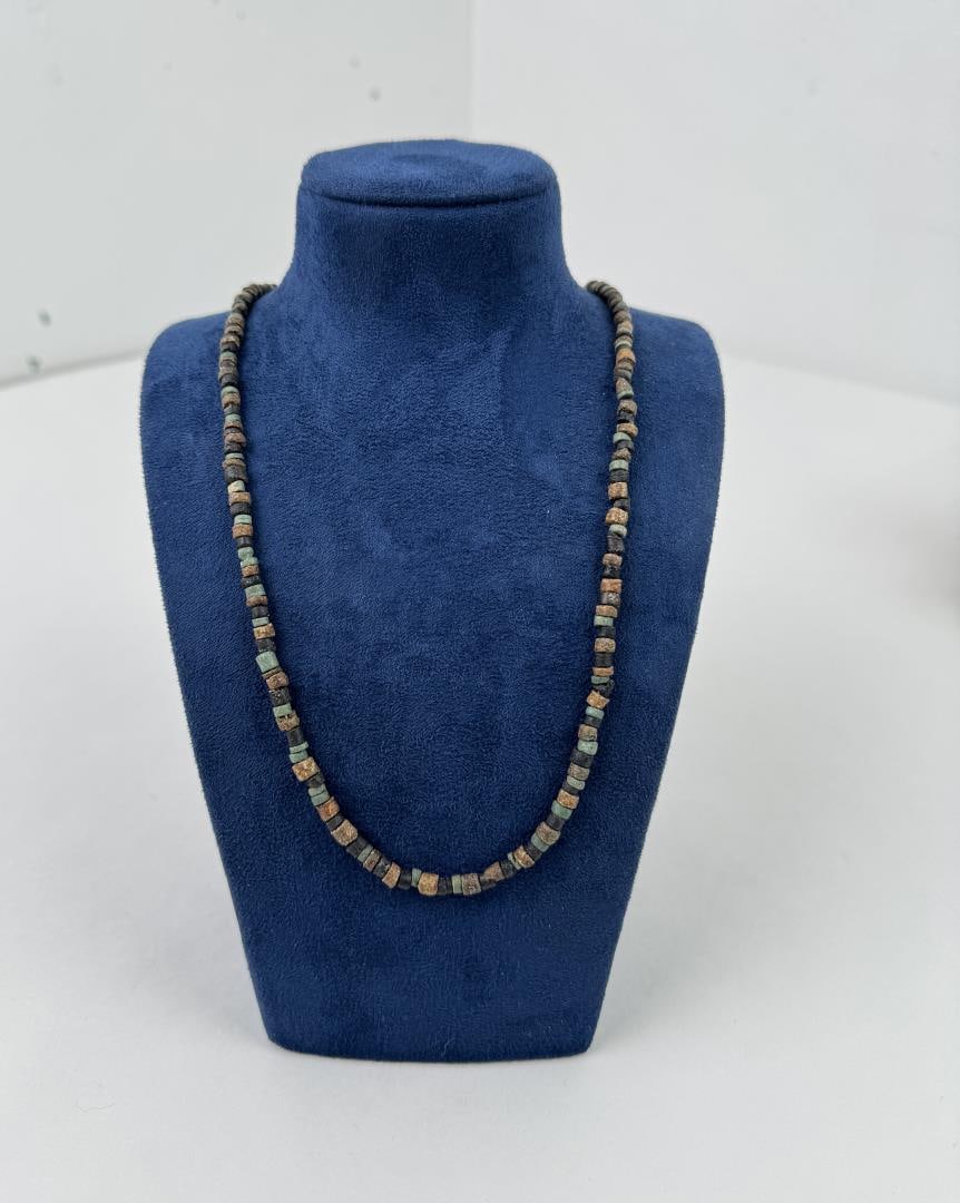 Ancient Egyptian Pyramid Excavated Beads: 12 1/4" long.