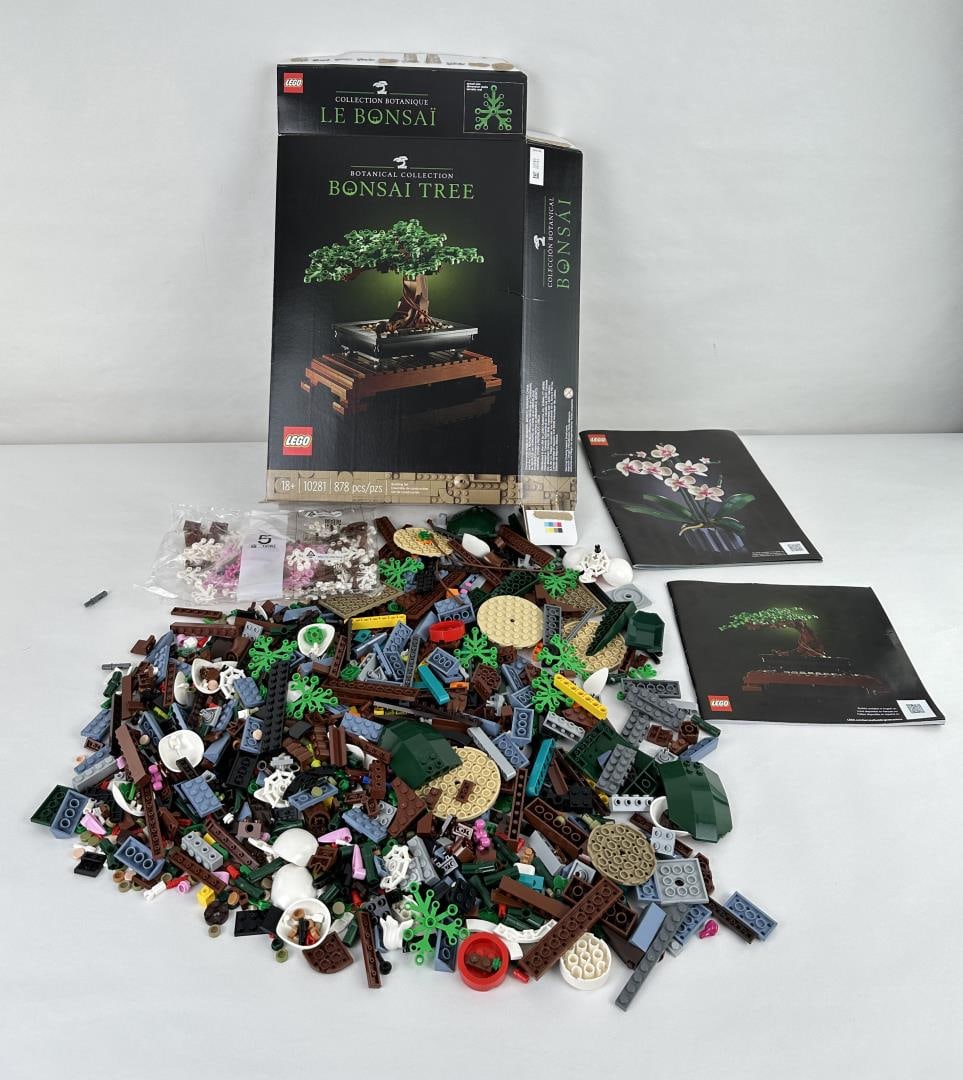 Lego Icons Bonsai Tree With Cherry Blossoms 10281: Includes open box and instructions.