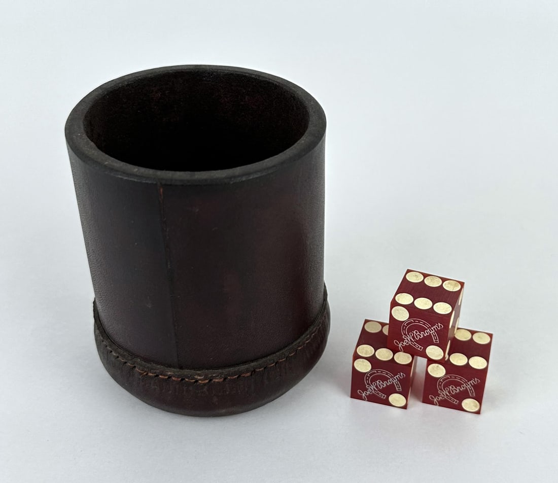 Montana Saloon Dice Cup: 3 1/2" tall.