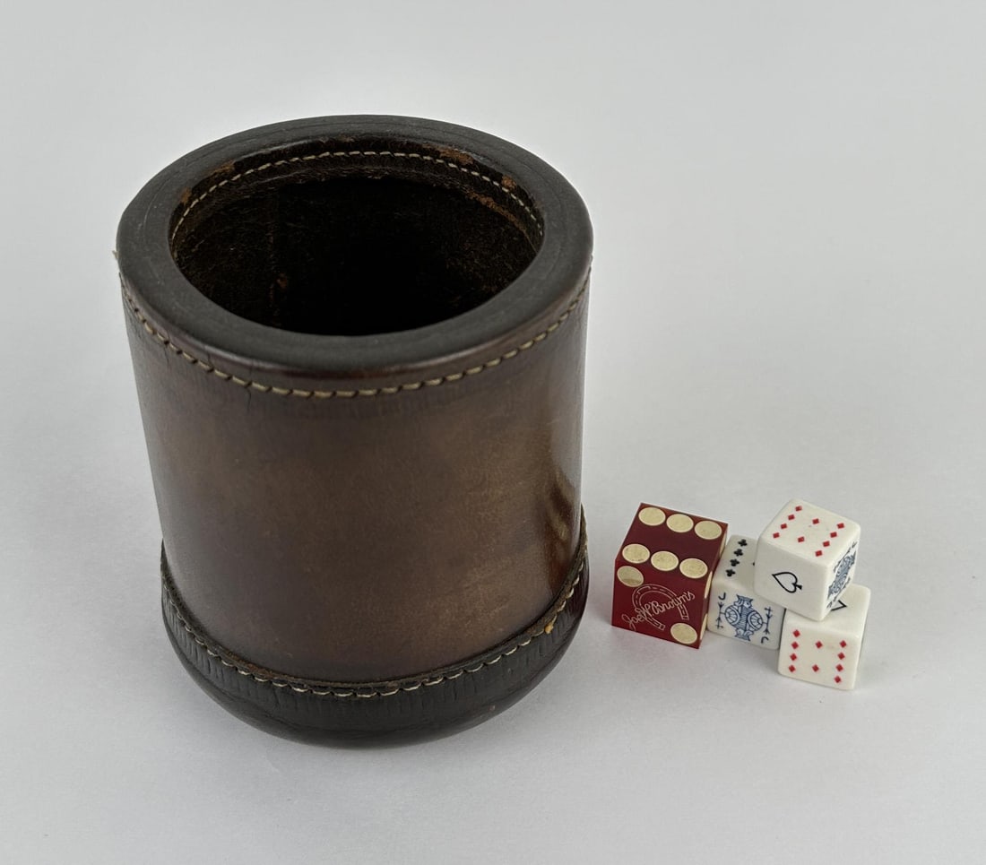Montana Saloon Dice Cup: 3 3/4" tall.